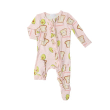 Load image into Gallery viewer, Avocado + Toast Pink 2 Way Zipper  Footie