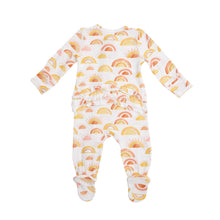Load image into Gallery viewer, Rise And Shine Ruffle Front Zipper Footie - Pink