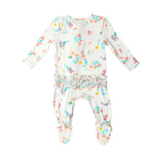 Load image into Gallery viewer, Mermaids/White 2 Way Zipper Footie