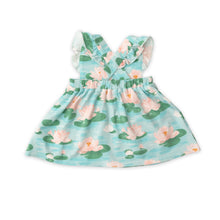 Load image into Gallery viewer, Lily Pads/Blue Pinafore Top &amp; Bloomer