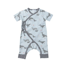 Load image into Gallery viewer, Grey Whales/Blue Wrap Coverall
