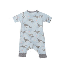 Load image into Gallery viewer, Grey Whales/Blue Wrap Coverall