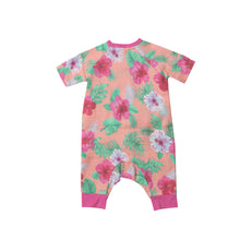 Load image into Gallery viewer, Hibiscus/Pink Wrap Coverall
