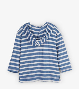 Blue Stripes Oversized Pullover Hoodie
