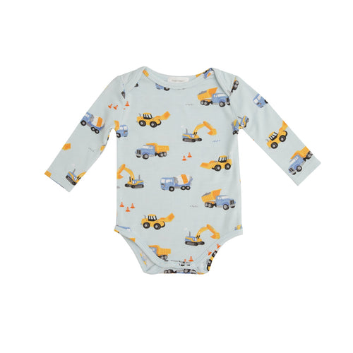 Construction Lap Shoulder Bodysuit - Blue