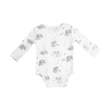 Load image into Gallery viewer, Elephants Lap Shoulder Bodysuit - White