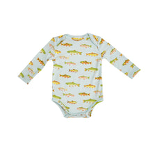 Load image into Gallery viewer, Freshwater Fish Lap Shoulder Bodysuit  Blue