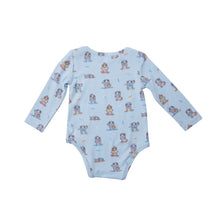 Load image into Gallery viewer, Skater Sloth Lap Shoulder Bodysuit - Blue