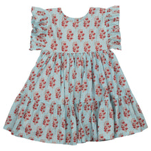 Load image into Gallery viewer, Kit Dress - Milky Blue Vintage Oral