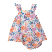 Load image into Gallery viewer, Camellia/Multi Sundress &amp; Diaper  Cover