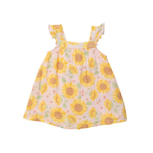 Load image into Gallery viewer, Sunflowers/Pink Sundress &amp; Diaper  Cover