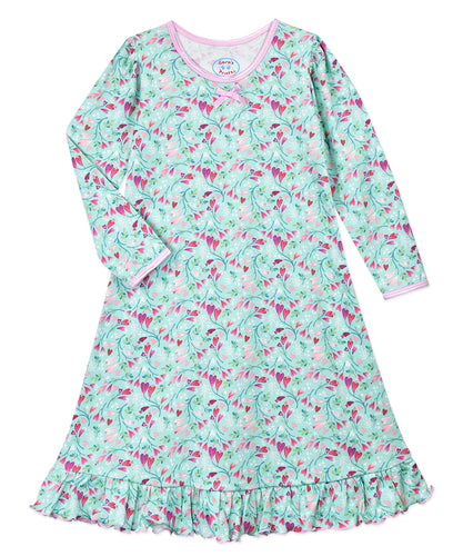 Puffed L/S Gown Heart Flower