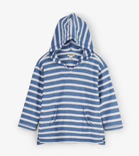 Load image into Gallery viewer, Blue Stripes Oversized Pullover Hoodie