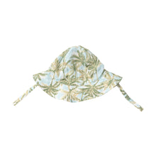 Load image into Gallery viewer, Palm Birds/Corydalis Blue Sunhat