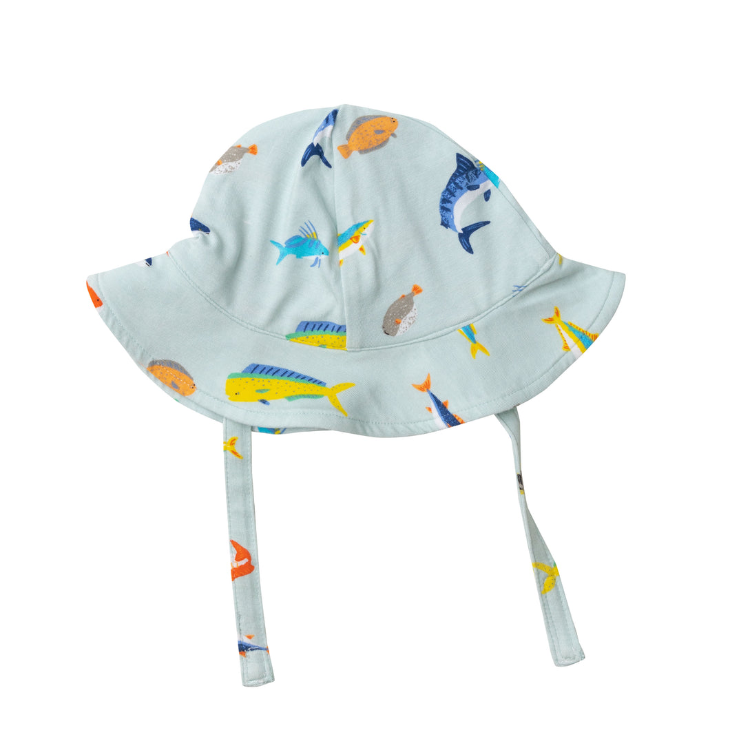 Tropical Fish Boy/Blue Sunhat