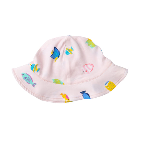 Tropical Fish Girl/Pink Sunhat
