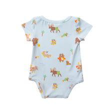 Load image into Gallery viewer, Wildlife On Vacation/ Blue Bodysuit