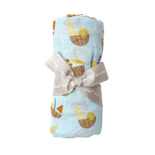 Load image into Gallery viewer, Coconut Drinks/Cordalis Blue Swaddle  Blanket