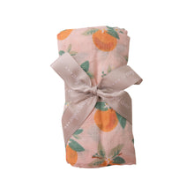 Load image into Gallery viewer, Orange Blossom/ Pink Swaddle Blanket