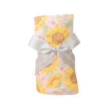 Load image into Gallery viewer, Sunflowers/Pink Swaddle Blanket