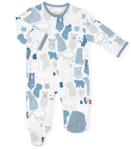 Unbearably Cute Organic Cotton Magnetic Footie