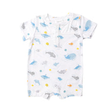 Load image into Gallery viewer, Big Splash/White Henley Shortall