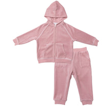 Load image into Gallery viewer, Velour Blush Zip Hoodie+ Jogger
