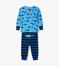 Load image into Gallery viewer, Great White Sharks Organic Cotton Baby Pajama Set - Baltic Sea