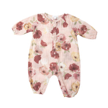 Load image into Gallery viewer, Bordeaux Peasant Romper