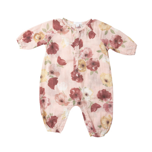 Bordeaux Peasant Romper