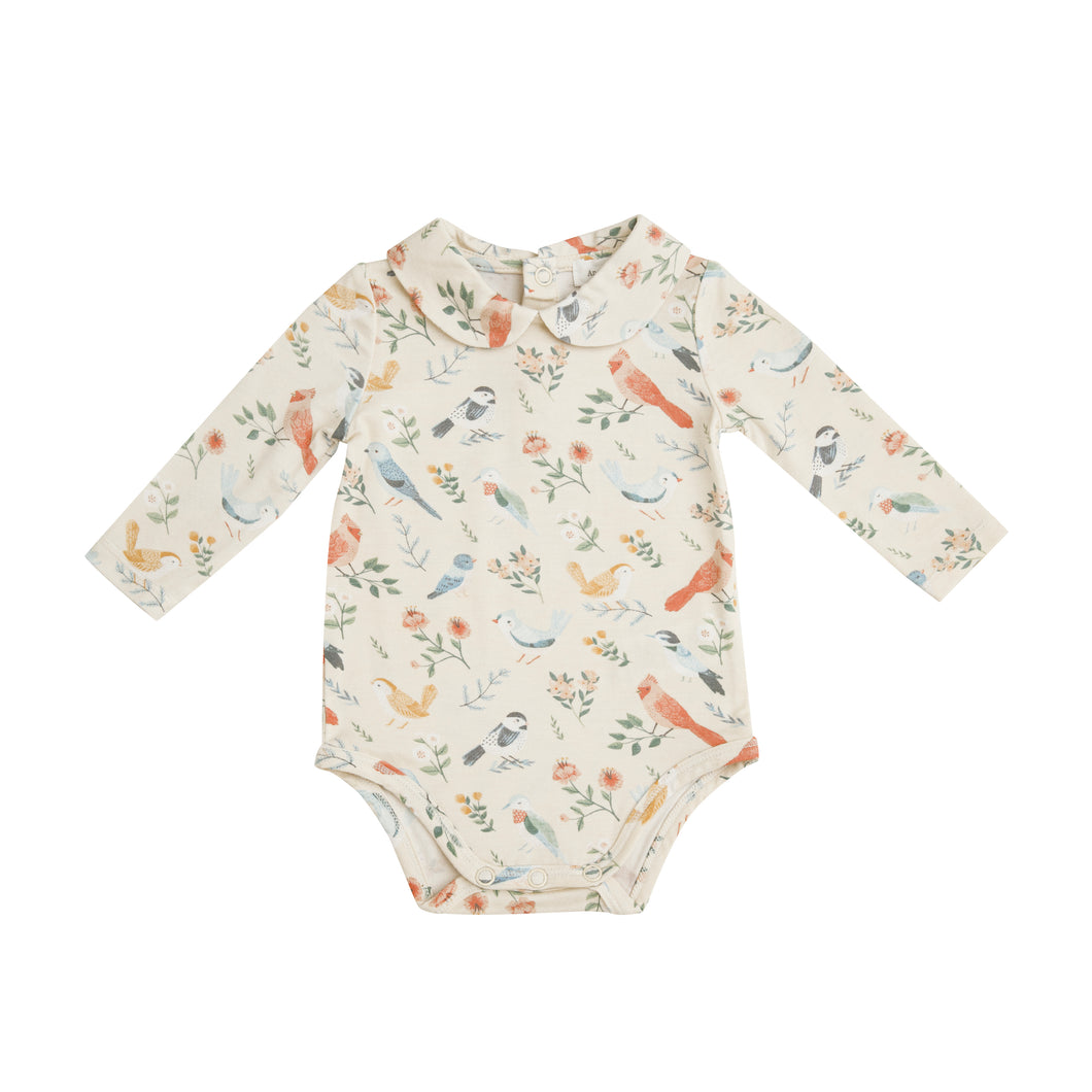 American Birds Peter Pan Collar Bodysuit - Cream