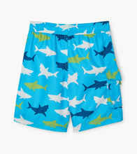 Load image into Gallery viewer, Great White Shark Swim Trunks - Blue Atoll