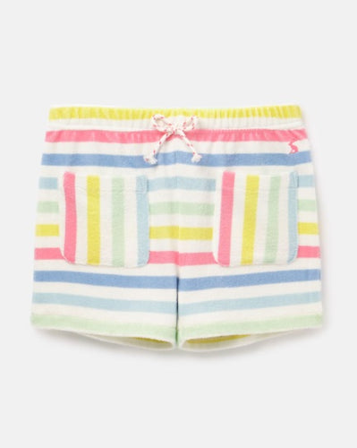 Parwell Towelling Short - White Multi Stripe