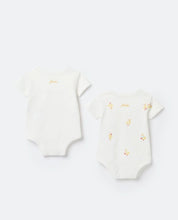 Load image into Gallery viewer, The Kimono Cotton 2 Pack Bodysuits - Organically Grown Cotton White Duck