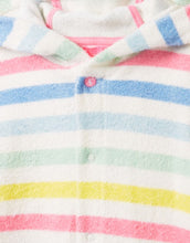 Load image into Gallery viewer, Beach Towelling Romper - White Multi Stripe