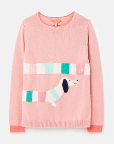 Geegee Intarsia Knit Jumper - Pinkdog