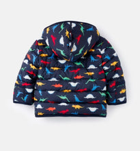Load image into Gallery viewer, Jessie Printed Padded Coat  - Navy Dinos