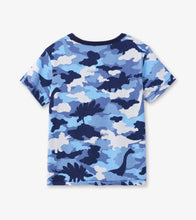 Load image into Gallery viewer, Dino Camo Graphic Front Pocket Tee - Moonlight Blue