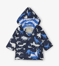 Load image into Gallery viewer, Dino Herd Colour Changing Baby Raincoat