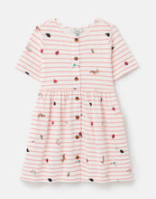 Load image into Gallery viewer, Liddie Button Through Smock Dress - Pink Stripe Icon
