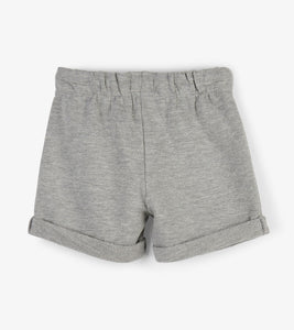 Grey French Terry Baby Shorts - Athletic Gray