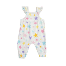 Load image into Gallery viewer, Dimensional Star Velour Ruffle Overall - Multi