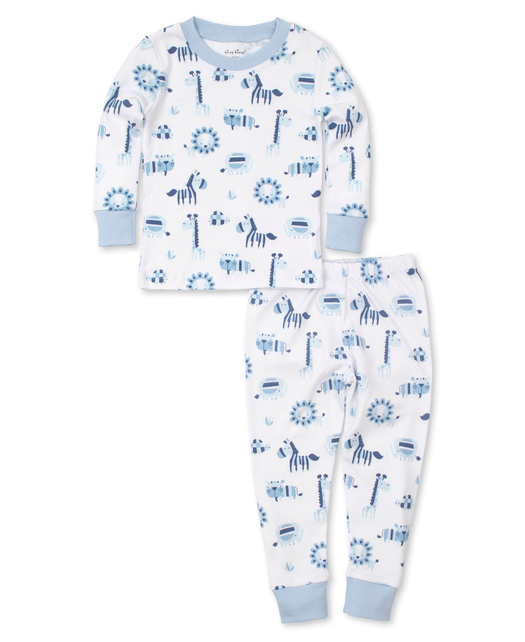 PJs Jungle Jibes Pajama Set Snug PRT - Light Blue