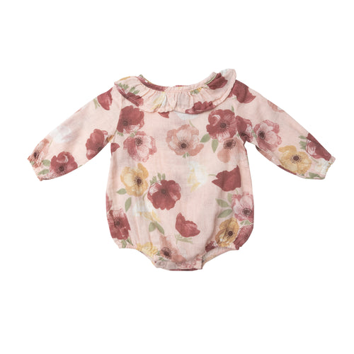 Bordeaux Bubble With Ruffled Collar