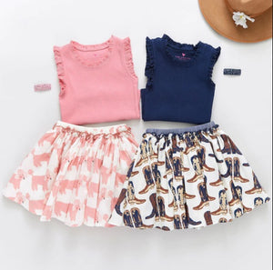 Girls Gianna Skirt - Poodle Party