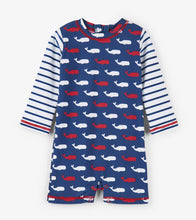 Load image into Gallery viewer, Whale Pod Baby Rashguard One-Piece