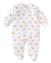 Load image into Gallery viewer, Safari Siblings Footie w/ Zip PRT - Light Blue