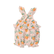 Load image into Gallery viewer, Orange Blossom/ Pink Shortie Sunsuit