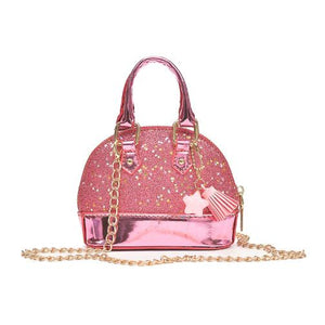 Pink Glitter Mini Bag with Tassel