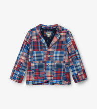 Load image into Gallery viewer, Madras Plaid Blazer - Peacoat